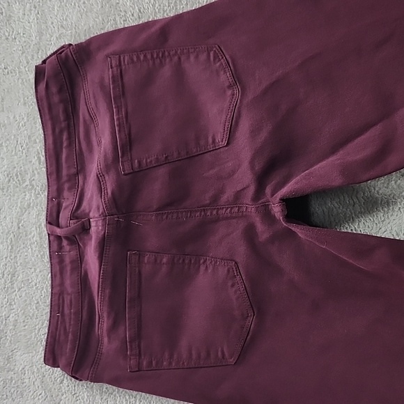 Bullhead Jeans Womens 28 High rise Skinniest Burgundy 5 Pocket Zip Closure - Picture 12 of 13